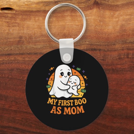 First Halloween As Mom 1st Time Mother  Sleutelhanger (Voorkant)