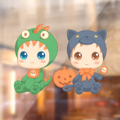 First Halloween Babies Black Cat Dragon Costuum 2 Raamsticker (Vel 2)