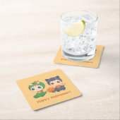 First Halloween Babies Black Cat Dragon Costuum Kartonnen Onderzetters (Insitu)