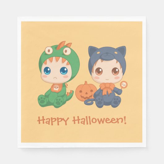 First Halloween Babies Black Cat Dragon Costuum Servet (Voorkant)