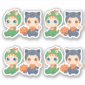 First Halloween Babies Cat Dragon Costume Set 4 Sticker (Voorkant)