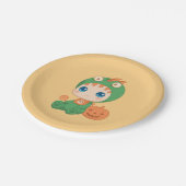 First Halloween Cute Baby Dragon Dinosaur Costume Papieren Bordje (Gekanteld)