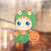 First Halloween Cute Baby Dragon Dinosaur Costume Raamsticker (Vel 2)