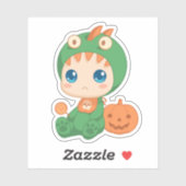 First Halloween Cute Baby Dragon Dinosaur Costume Sticker (Vel)