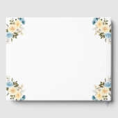 First Heilige Communion Blue Ivory Flowers Greener Gastenboek (Achterkant)