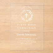 First Holy Communion Acryl Uitnodigingen (Voorkant)