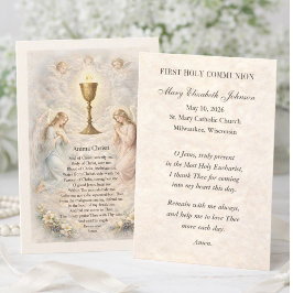 First Holy Communion Anima Christi Remembrance Informatiekaartje