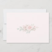 First Holy Communion Blush Pink Bow Photo Kaart (Achterkant)