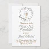 First Holy Communion boy Kaart (Voorkant)