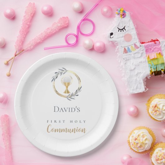 First Holy Communion boy Papieren Bordje (Feest)