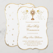 First Holy Communion catholic angels Eucharist Kaart (Voorkant / Achterkant)