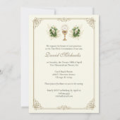 First Holy Communion Chalice Eucharist Calla Lily Kaart (Achterkant)