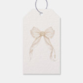 First Holy Communion Cross Ivory Bow Thank you Cadeaulabel (Achterkant)