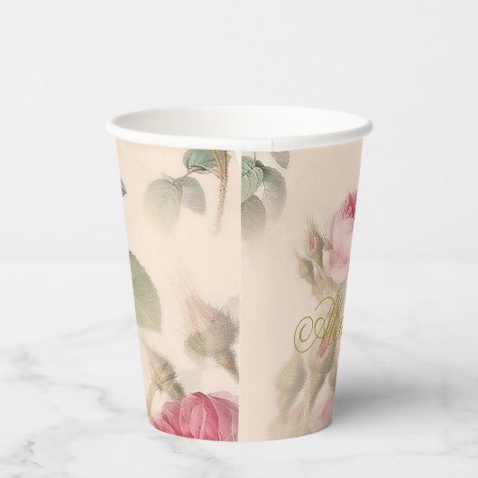 First Holy Communion Custom Gouden Kleur Roos Papieren Bekers (Rechts)