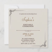 First Holy Communion | Elegant Eucharist Chalice  Kaart (Achterkant)