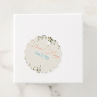 First Holy Communion - Floral Thank You Tag Bedankjes Labels