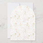 First Holy Communion golden angels Invitation Kaart (Achterkant)