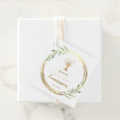 First Holy Communion golden circle green leaves Bedankjes Labels (In situ)