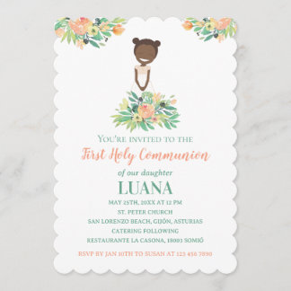 First Holy Communion invitation LUANA Kaart