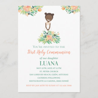 First Holy Communion invitation LUANA Kaart