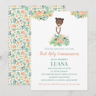 First Holy Communion invitation LUANA Kaart