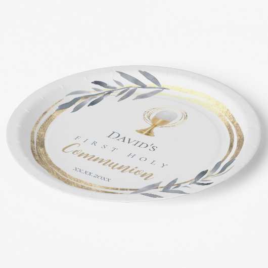 First Holy Communion Papieren Bordje (Gekanteld)