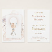 First Holy Communion remembrance card Visitekaartje (Voorkant /achterkant)