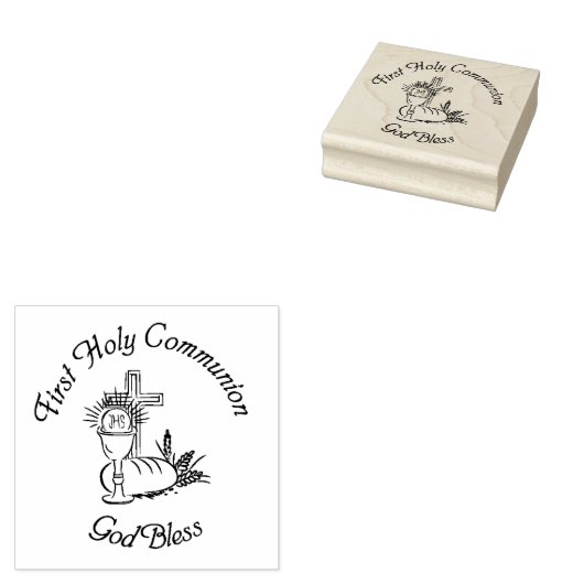 First Holy Communion Rubber Stamp Rubberstempel (Gestempeld)