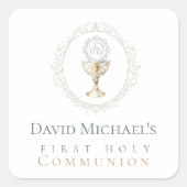 First Holy Communion Vierkante Sticker (Voorkant)