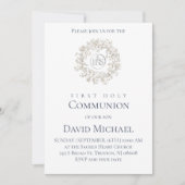 First Holy Communion white wreath Kaart (Voorkant)