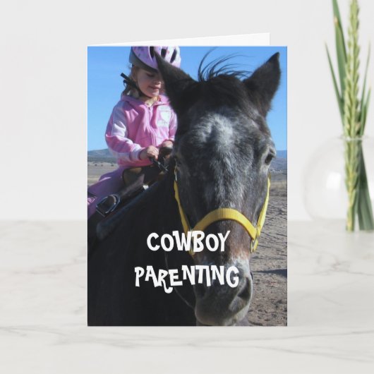 First Horse - Cowboy Ouderschap Feestdagen Kaart (Voorkant)