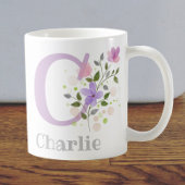 First Initiaal Plus Name Charlie met Flowers Koffiemok