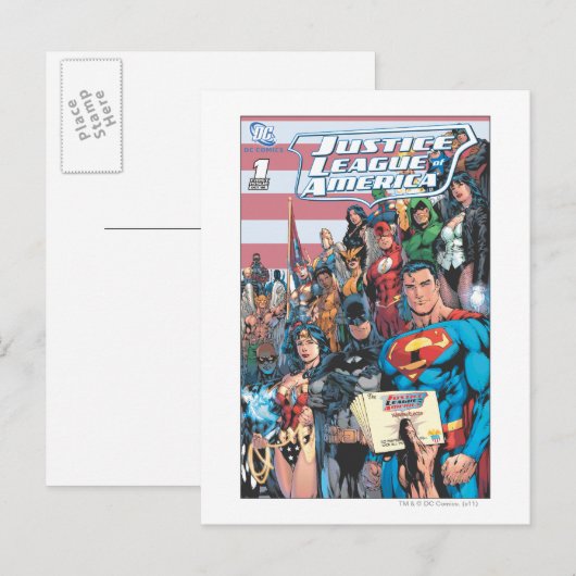 First Issue Justice League of America Briefkaart (Voorkant / Achterkant)