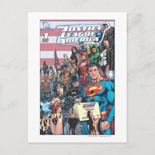 First Issue Justice League of America Briefkaart