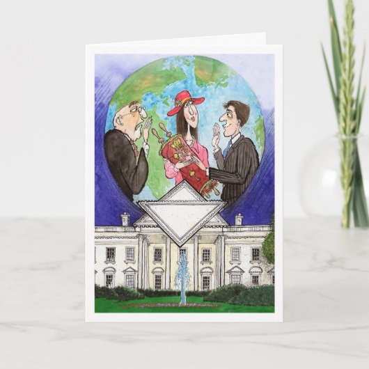 First Jewish President Bar & Bat Mitzvah Card Kaart (Voorkant)