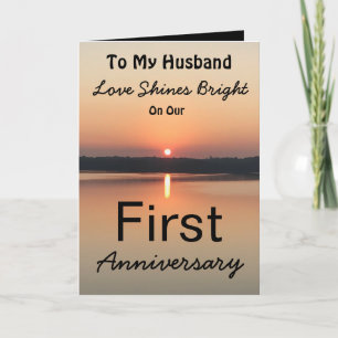 First Jubileum Husband Love Shines Bright Card Kaart