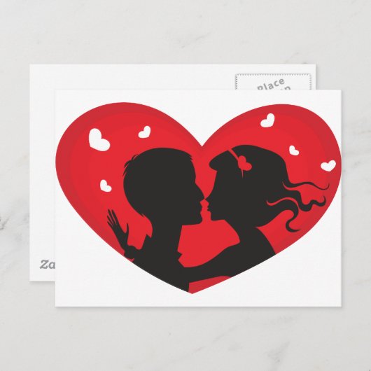 First Kiss Briefkaart (Voorkant / Achterkant)