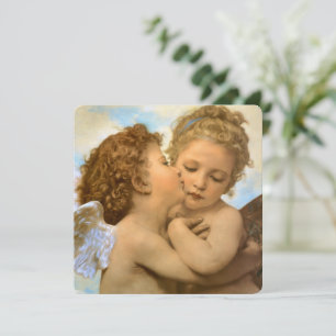 First Kiss (engeldetail) van Bouguereau