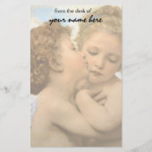 First Kiss (engeldetail) van Bouguereau Briefpapier (Voorkant)