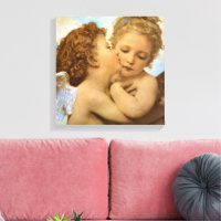 First Kiss (engeldetail) van Bouguereau