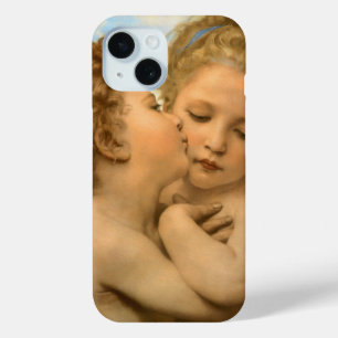 First Kiss (engeldetail) van Bouguereau iPhone 15 Case