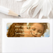 First Kiss (engeldetail) van Bouguereau Etiket (Insitu)