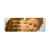 First Kiss (engeldetail) van Bouguereau Etiket (Voorkant)