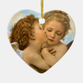 First Kiss (engeldetail) van Bouguereau Keramisch Ornament (Voorkant)