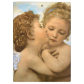 First Kiss (engeldetail) van Bouguereau Klembord (Achterkant)