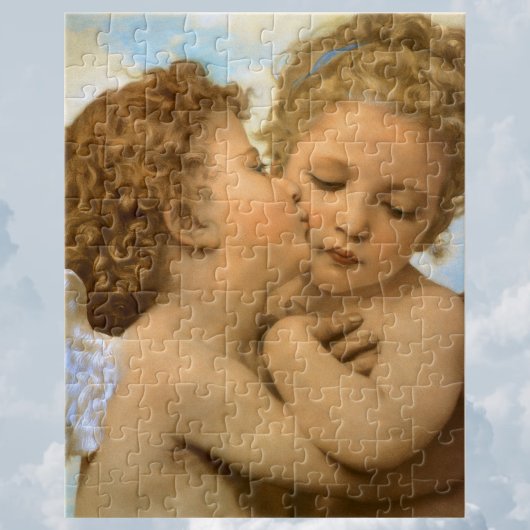 First Kiss (engeldetail) van Bouguereau Legpuzzel