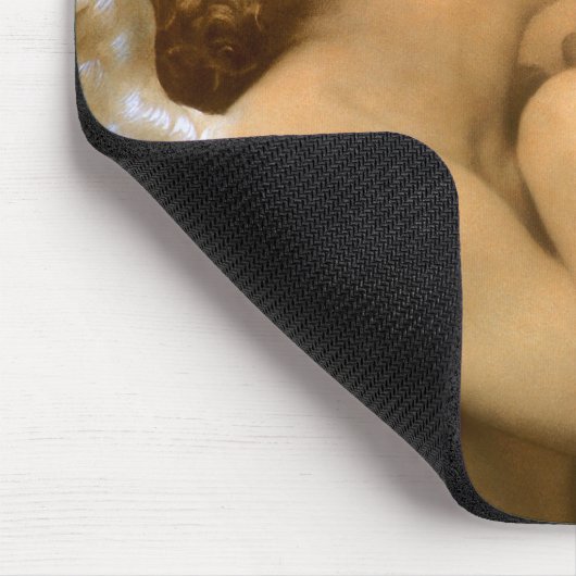 First Kiss (engeldetail) van Bouguereau Muismat (Hoek)