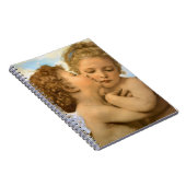 First Kiss (engeldetail) van Bouguereau Notitieboek (Rechterzijde)