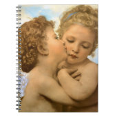 First Kiss (engeldetail) van Bouguereau Notitieboek (Voorkant)