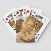 First Kiss (engeldetail) van Bouguereau Pokerkaarten (Achterkant)